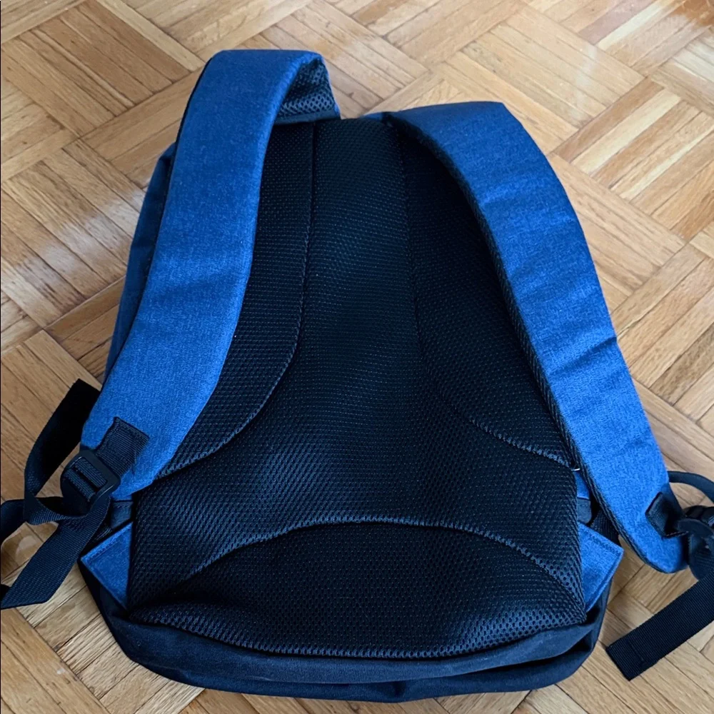 Blue and Black Backpack